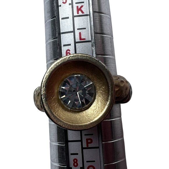 Gold Fashion Jewelry Ring With A Stretch Band Vintage - Picture 6 of 7